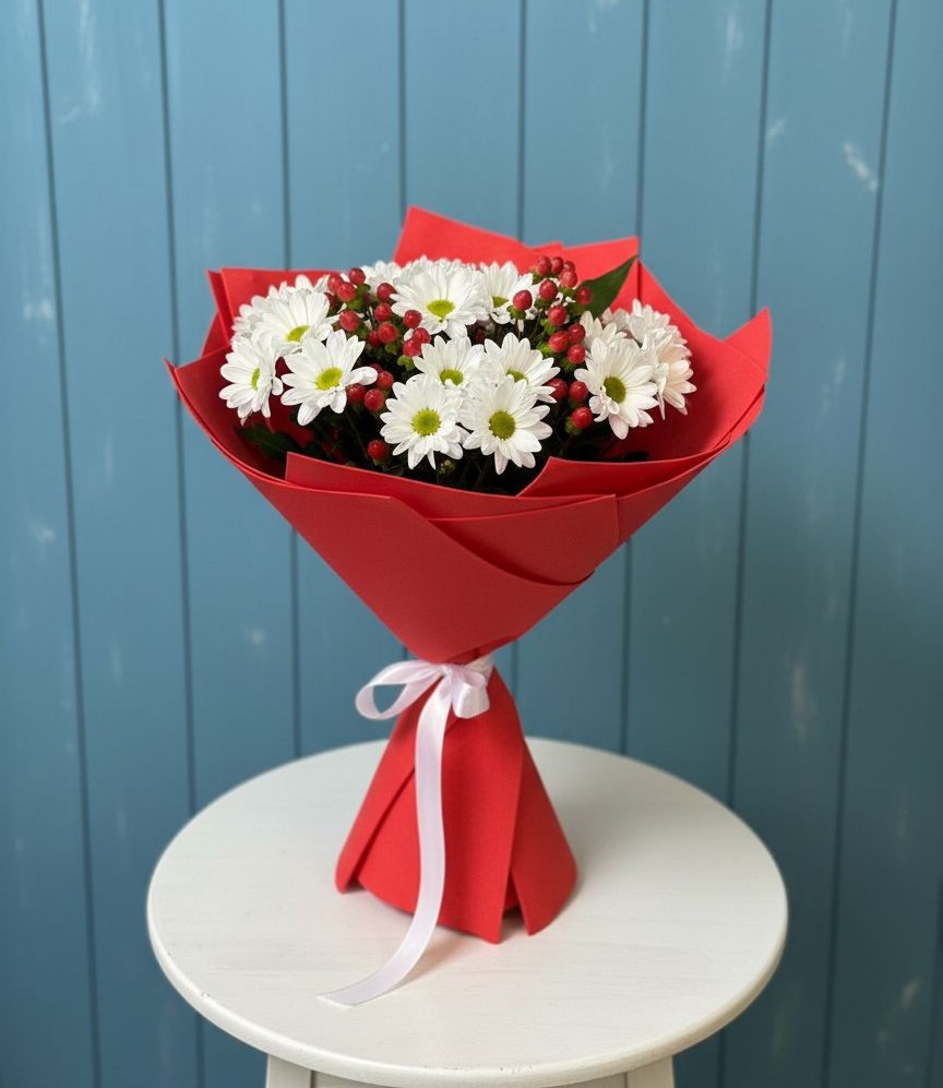 Букет цветов из: Хризантемы в Отказном