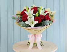 Букет цветов из:  Лилии и Розы #REPLACE_PRED# Отказном