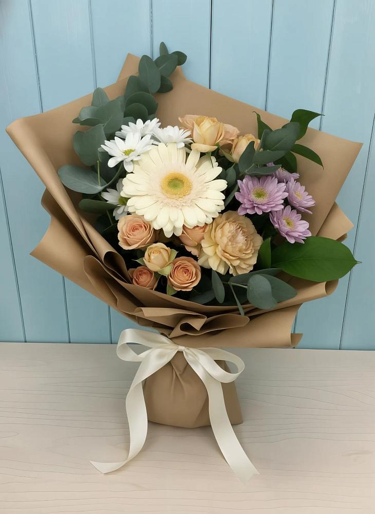 Букет цветов из: Герберы и Хризантемы в Отказном