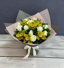 Букет цветов из:  Орхидеи и Розы в Отказном