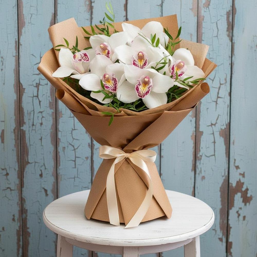 Букет цветов из: Орхидеи и Розы в Отказном