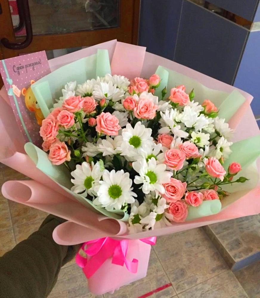 Букет цветов из: Розы и Хризантемы в Отказном