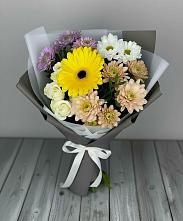 Букет цветов из:  Розы, Герберы и Хризантемы в Отказном