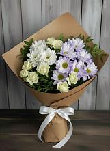 Букет цветов из:  Хризантемы и Розы в Отказном