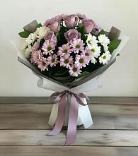 Букет цветов из:  Хризантемы и Розы в Отказном