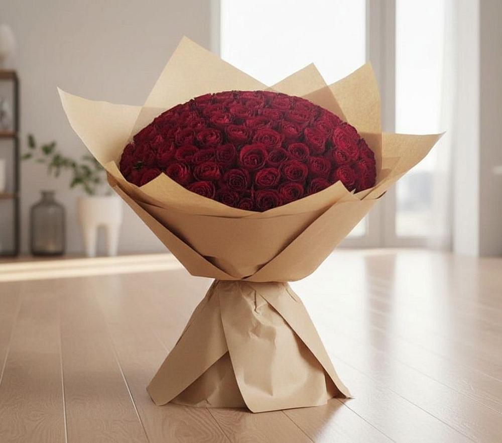Букет 101 Красная роза в Отказном