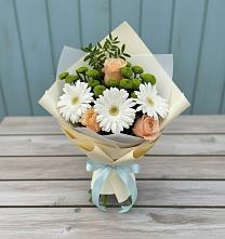 Букет цветов из:  Герберы, Розы и Хризантемы в Отказном