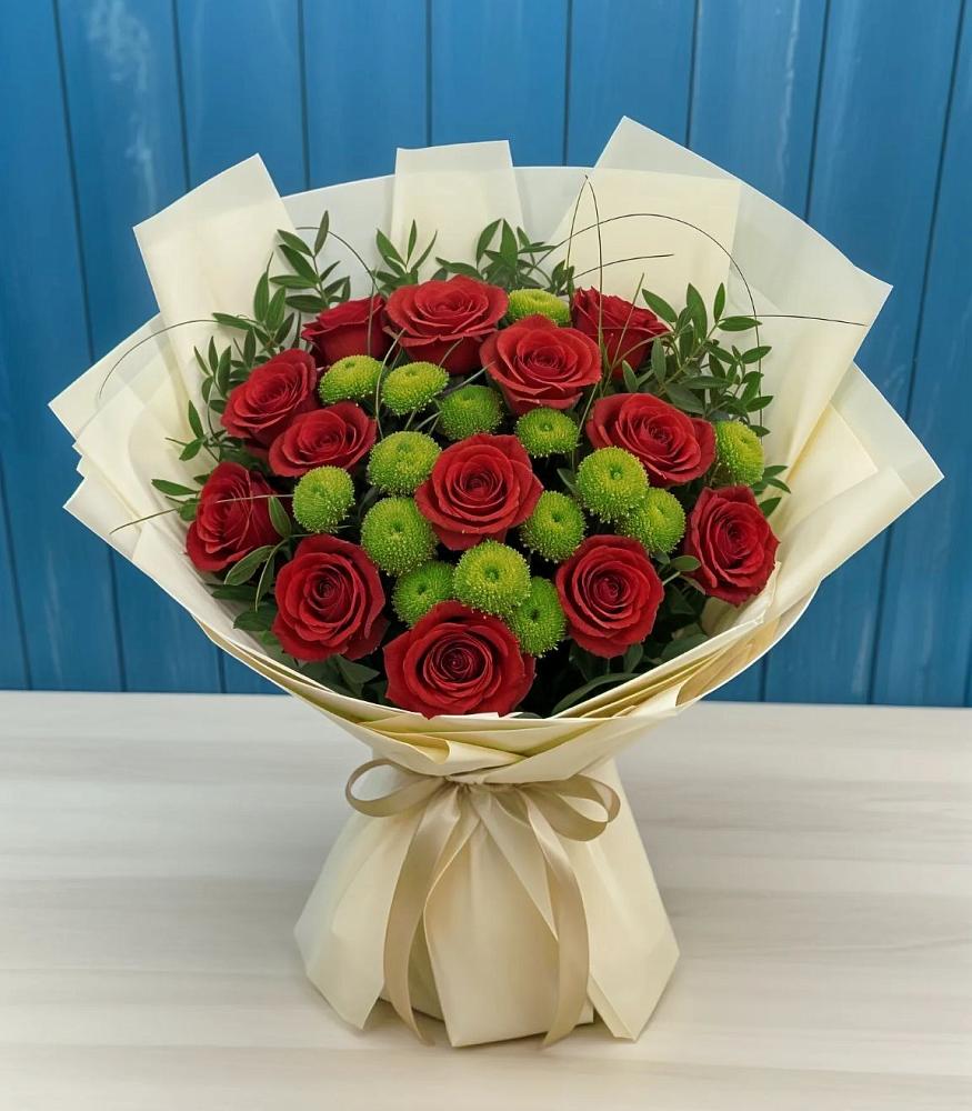 Букет цветов из: Розы и Хризантемы в Отказном