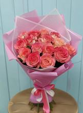 Букет 15 Розовых роз Равель #REPLACE_PRED# Отказном