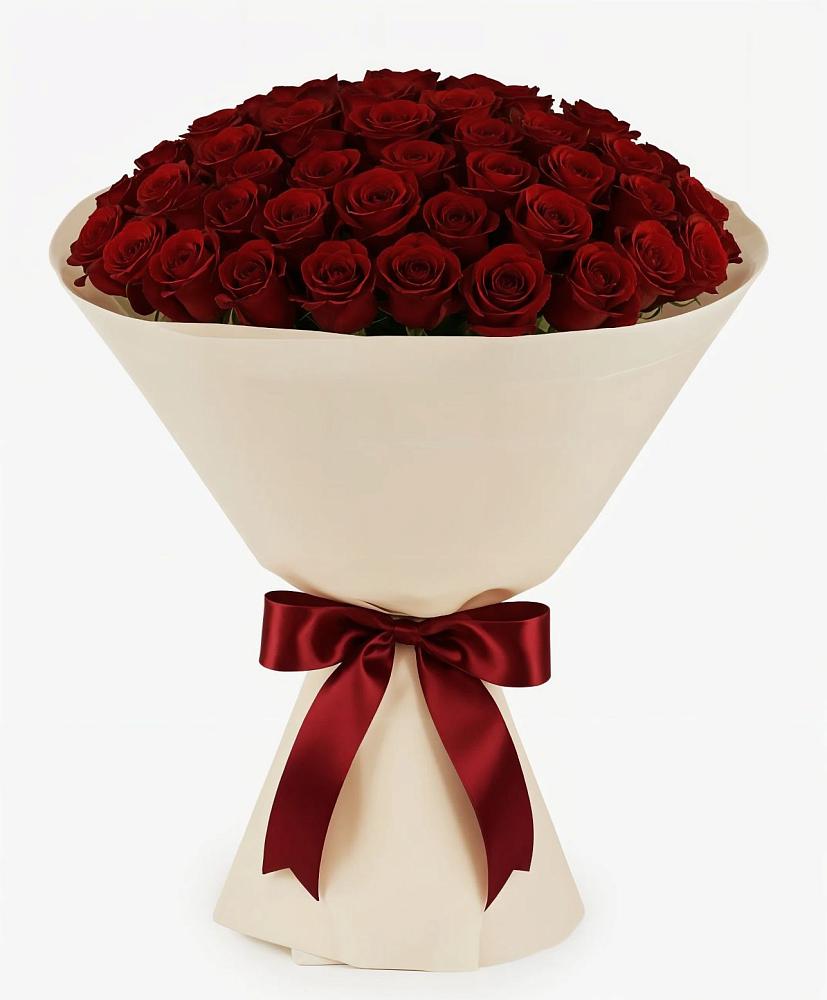 Букет 101 Бордовая роза Блэк Бакарра в Отказном